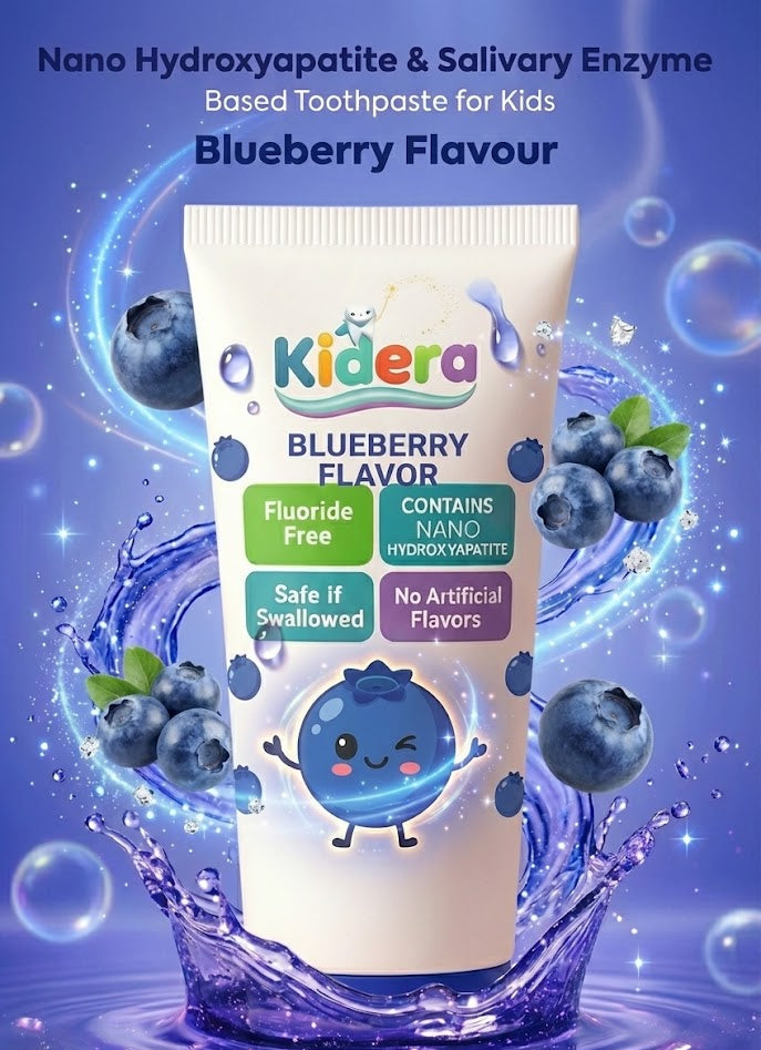 Kidera Kids Toothpaste – Blueberry Flavor (Fluoride-Free & Safe)