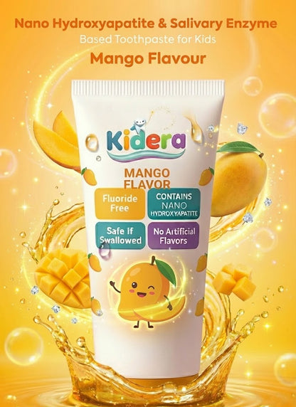Kidera Kids Toothpaste – Mango Flavor (Fluoride-Free & Safe)