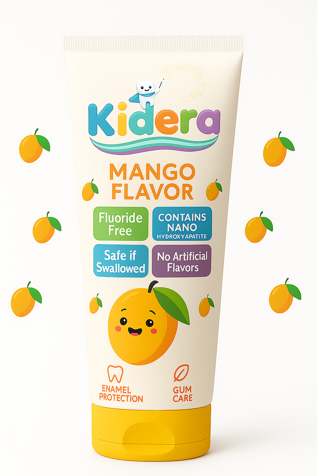 Kidera Kids Toothpaste – Mango Flavor (Fluoride-Free & Safe)