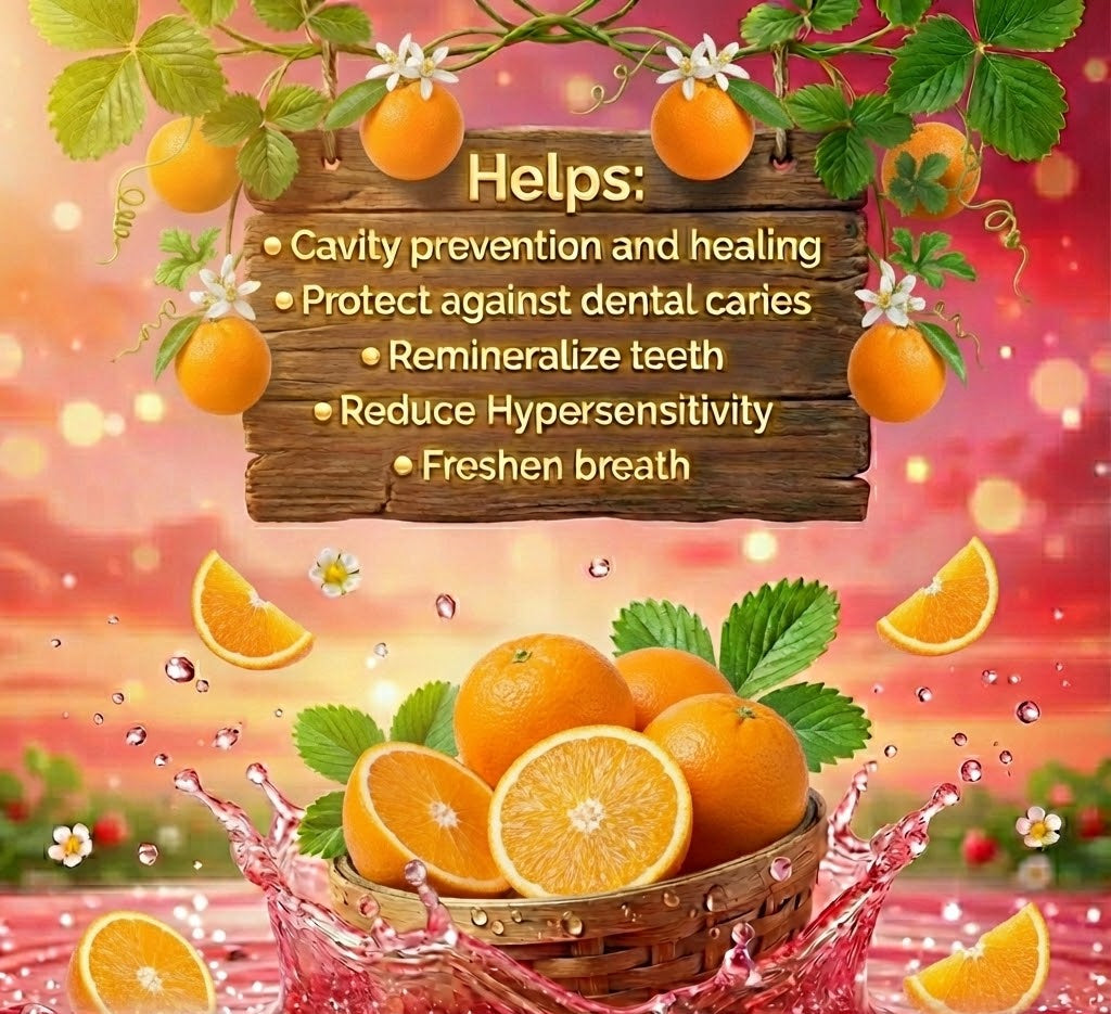 Kidera Kids Toothpaste – Orange Flavor (Fluoride-Free & Safe)