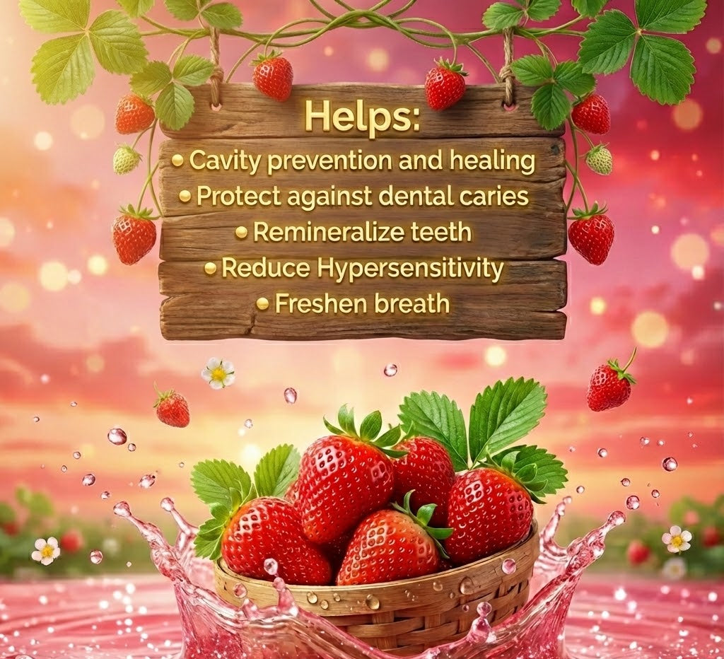 Kidera Kids Toothpaste – Strawberry Flavor (Fluoride-Free & Safe)