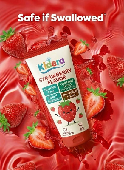 Kidera Kids Toothpaste – Strawberry Flavor (Fluoride-Free & Safe)