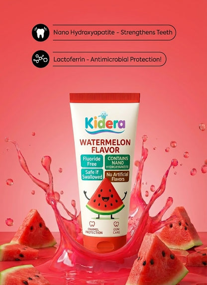 Kidera Kids Toothpaste – Watermelon Flavor (Fluoride-Free & Safe)