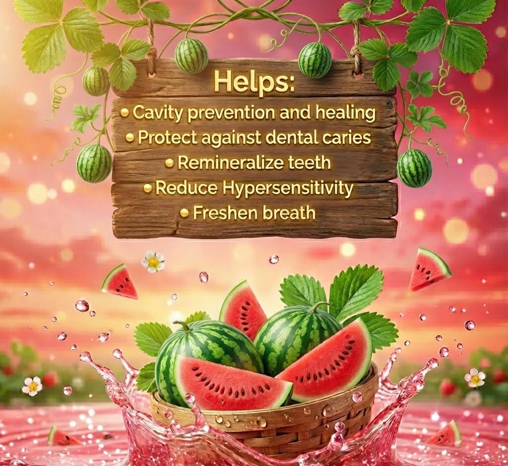 Kidera Kids Toothpaste – Watermelon Flavor (Fluoride-Free & Safe)