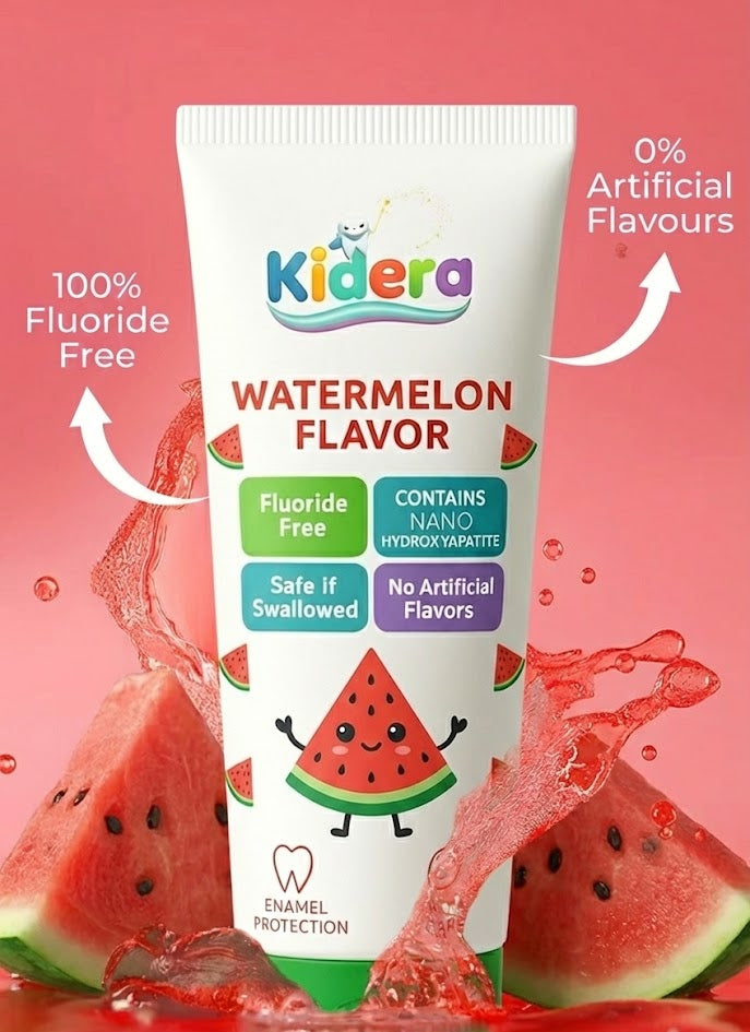 Kidera Kids Toothpaste – Watermelon Flavor (Fluoride-Free & Safe)